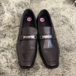 Perry Ellis Men's Elegant Black Slip-On Loafers